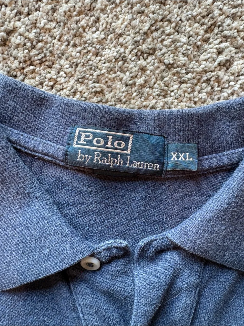 Ralph Lauren Navy Polo with Red Pony Embroidery